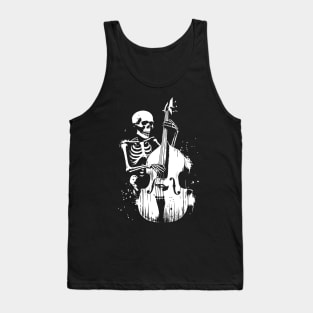 funny skeleton playing bass Tank Top